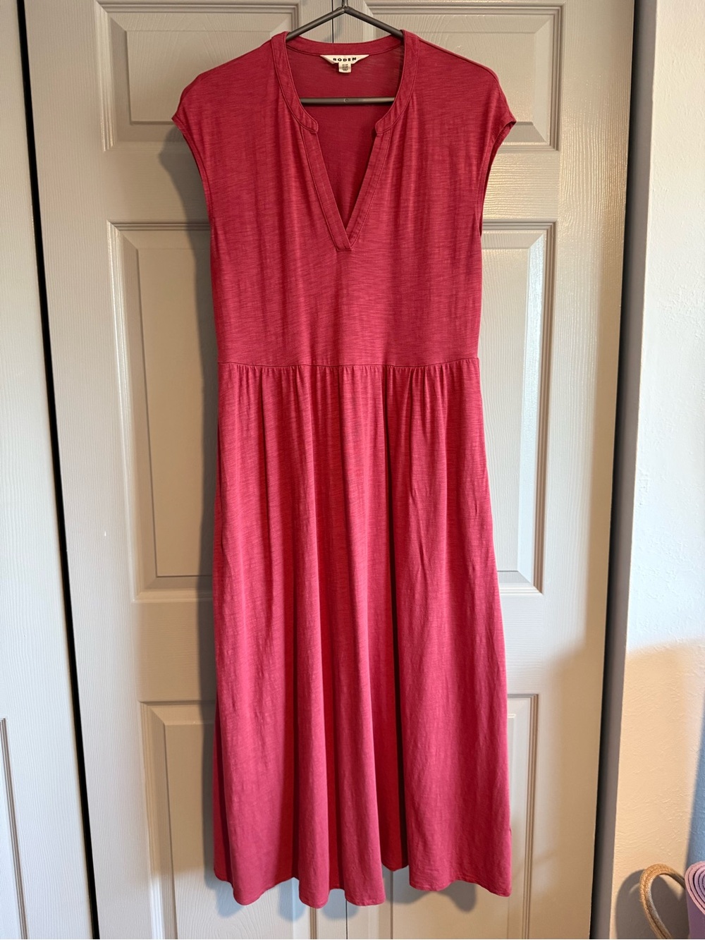 Boden Maxi Split Neck Dress EUC